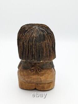 1936 Bengt Brask Sweden Signed Hand Carved Wood Troll & Pipe
