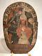 19th Century Continental Bentwood Bride's Box With Bride & Groom Painted On Lid