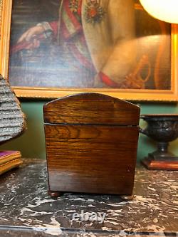19th Century English Mahogany Sarcophagus Tea Caddy