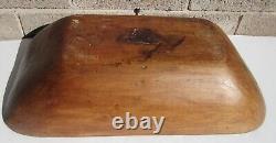 ANTIQUE EARLY AMERICAN 18TH CENTURY LARGE TROUGH DOUGH BOWL With EXTRAS 21 X11.5