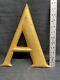 Antique Gold Leaf Wood Letter'a' As Is 12h X 10w Late 19th Early 20th Century