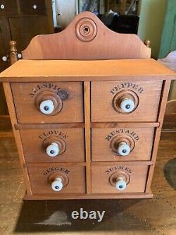 A Nice American Early 20th Century 6 Drawer Spice Cabinet