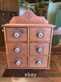 A Nice American Early 20th Century 6 Drawer Spice Cabinet
