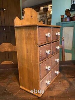 American 8 Drawer Spice Cabinet Early 20th Century