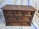 An Very Unusual Early 19th Century Chest Of Drawers Design Tea Caddy Jewelry Box