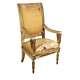 Ancient Throne In Neoclassical Style Early Xix Century Carved Wood