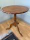 Antique 18th Century Country Queen Anne Tripod Round Candlestand Side Table