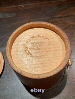 Antique 19th Early 20th Century Signed Murdock & Co. Small Wood Berry Bucket