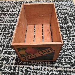 Antique Apple Crate Original Apple Lane Label Early 19th Century Wenatchee WA