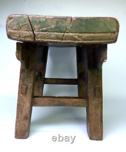 Antique Chinese Wooden Stools Mortise & Tenon Early 20th Century Pls. Look/Read