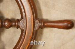 Antique Early 20th Century Original Authentic Ships Helm Steering Wheel