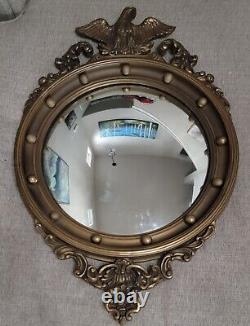 Antique Federal Gold Eagle Convex Mirror Wall Early Century Large 35