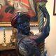 Antique Hand-carved And Hand-painted Early 20th Century Blackamoor Torchiere