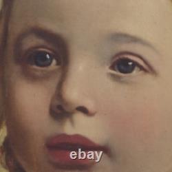 Antique Oil Painting Portrait of Edwardian Boy Signed E. W. Strack