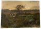 Antique Painting Oil Panel Landscape Léon Duval-gozlan Wood Art Rare Old 19th