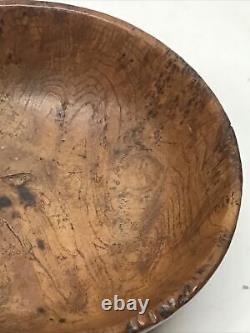 Antique Small 1800's Primitive American Ash Wood Burl Bowl 6wide x 2.25 Tall