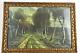 Antique Wood Framed Landscape Picture Early 20th Century Fried's Art/gift Shop