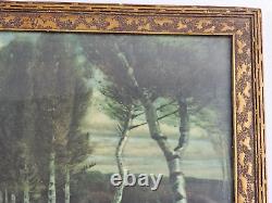 Antique Wood Framed Landscape Picture Early 20th Century FRIED's Art/Gift Shop