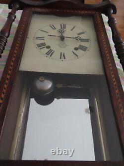 Antique Wooden regulator Wall Clock Early 20th Century
