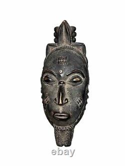 Baoule Mask Wood Côte d'Ivoire H16 Inch Long Pre-owned Early 20 Century