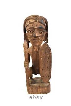 Bobo Standing Wood Male Warrior Figure Mali