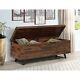 Broadmore 46-inch Acacia Wood Storage Bench Brown Transitional, Mid-century Mode