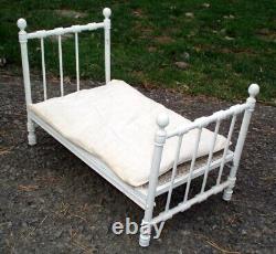 CIVIL War Era Early Primitive Antique 19th Century Iron Doll Bed Sales Sample