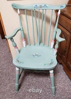 Chair Wood Hand Painted Early/Mid Century