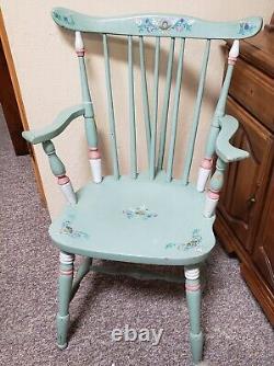 Chair Wood Hand Painted Early/Mid Century