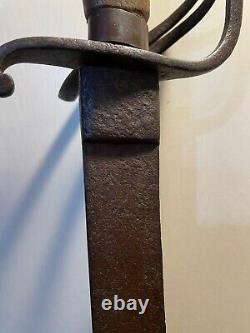 EARLY TO MID-19th CENTURY BLACKSMITH MADE SABER SWORD