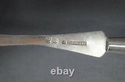 Early 19th Century German 12 Loth Silver Turned Wood Handle Ladle Schultz Maker