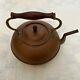 Early 19th Century Italian Copper And Brass Tea Kettle With Wood Handle