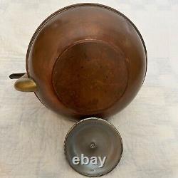 Early 19th Century Italian Copper and Brass Tea Kettle With Wood Handle