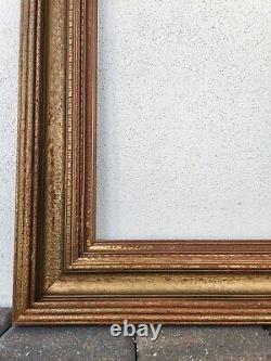 Early 20th Century Antique Frame Wide with Distressed Roman Gilding Fits 18 x 29