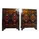 Early 20th Century Chinoiserie Hand Painted Cabinets A Pair