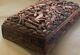 Early 20th Century Hand Carved Indian Cigar Box 20cm X 12.5cm X 5cm
