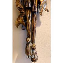 Early 20th Century Italian Gilt Wood Carved Sconce Large 32H