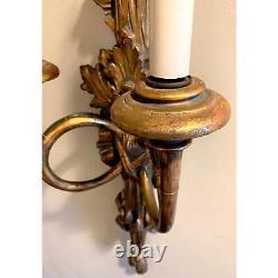 Early 20th Century Italian Gilt Wood Carved Sconce Large 32H