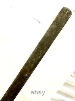 Early 20th Century Meiji Japanese Fire Fighter Fireman's tool wood Handle Iron