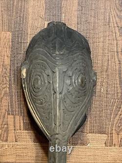 Early 20th Century Papua New Guinea Sepik Carved Wood Spirit Mask