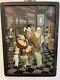 Early 20th Century Very Fine Reverse Painting On Glass House Scene