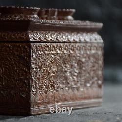 Early 20th century hand carved Indian box