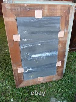 Early 20th century schoolhouse SLATE chalkboard salvaged wood FRAME 45.5 x 30.75