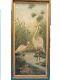 Fantastic Early 20 Century Painting Egrets 34 X 15