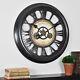 Firstime & Co. Gear Works Wall Clock American Crafted Metallic Black 24 X 2
