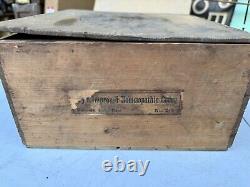 Frys Homeopathic Cocoa Wood Advertising Box Crate General Store Primitive