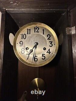 German Junghans Box Vienna Regulator Mission Black Forest Wall Deco Clock