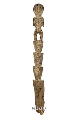 Lega Bwami Society Figural Post with Face Congo