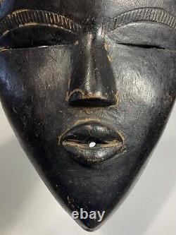Old Early Tribal Used 20th Century Wood Dan Mask Deangle Liberia African Art