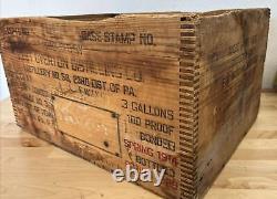 Old Overholt Broad Ford, Pennsylvania Whiskey Dovetail Wooden Prohibition Box